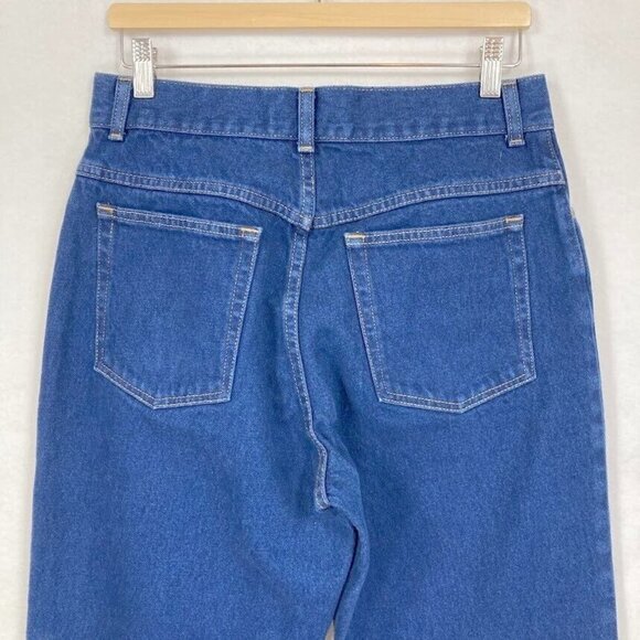 NWOT L.L. Bean Original Fit High Rise Straight Leg Mom Jeans Dark Wash Size 12 - Picture 4 of 7